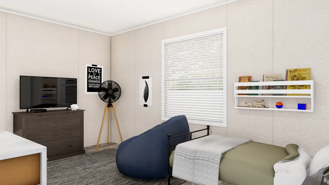 The THE ANNIVERSARY PLUS Bedroom. This Manufactured Mobile Home features 3 bedrooms and 2 baths.