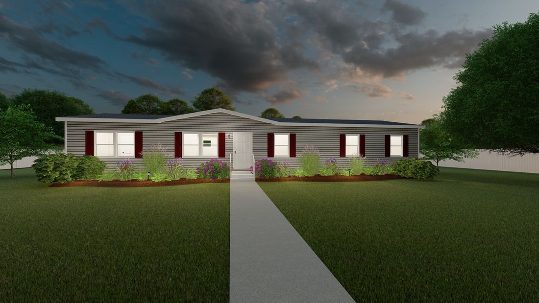 The ULTRA EXCEL 3 BR 28X60 Exterior. This Manufactured Mobile Home features 3 bedrooms and 2 baths.