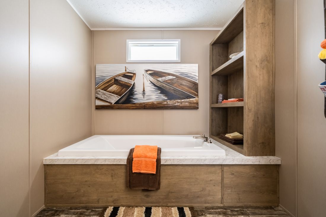 The ULTRA EXCEL 3 BR 28X60 Primary Bathroom. This Manufactured Mobile Home features 3 bedrooms and 2 baths.
