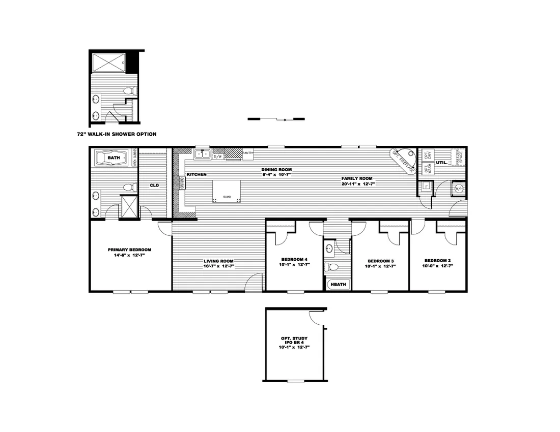 The ULTRA PRO 4 BR 28X68 Floor Plan
