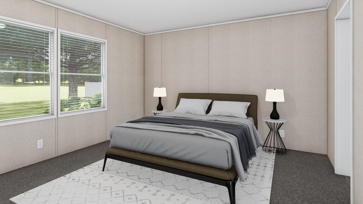 The ULTRA PRO 4 BR 28X68 Primary Bedroom. This Manufactured Mobile Home features 4 bedrooms and 2 baths.