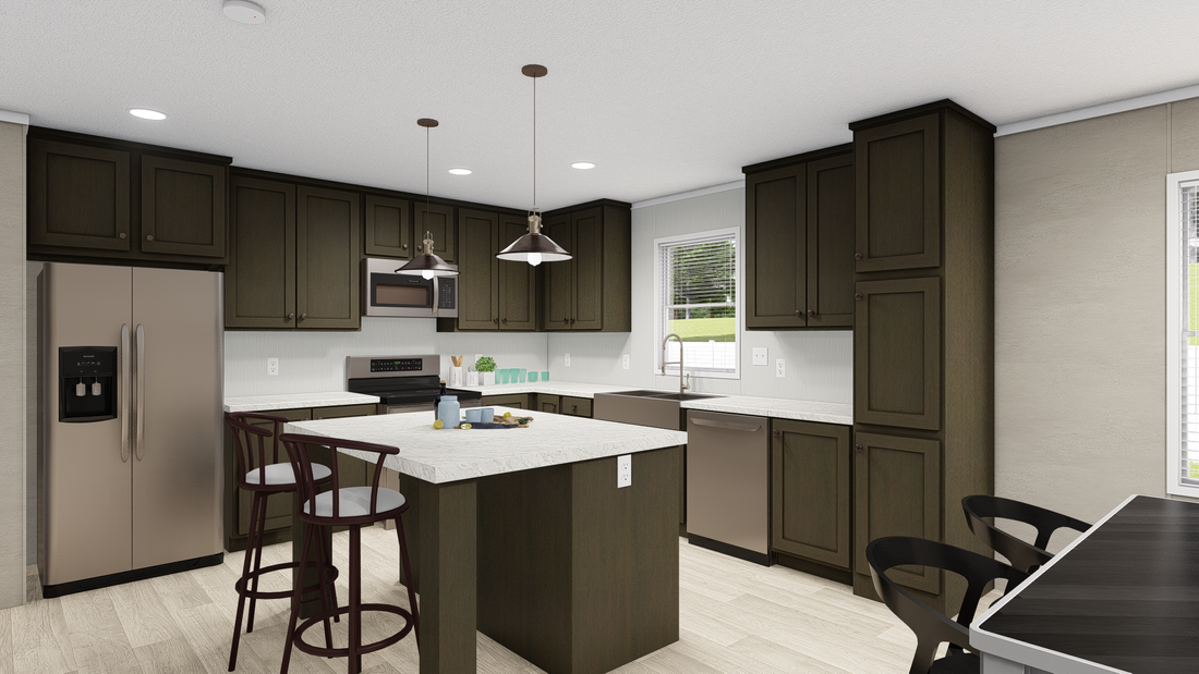 The ULTRA PRO HERCULES 28X68 3BR Kitchen. This Manufactured Mobile Home features 3 bedrooms and 2 baths.
