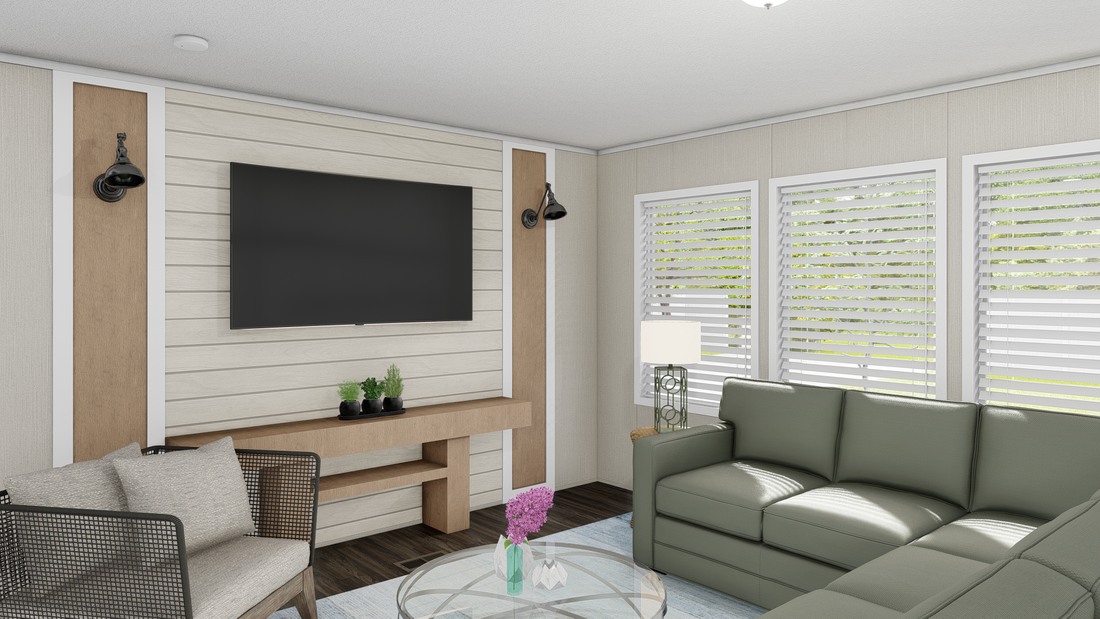The ULTRA EXCEL ISLAND BREEZE 56' Exterior. This Manufactured Mobile Home features 3 bedrooms and 2 baths.