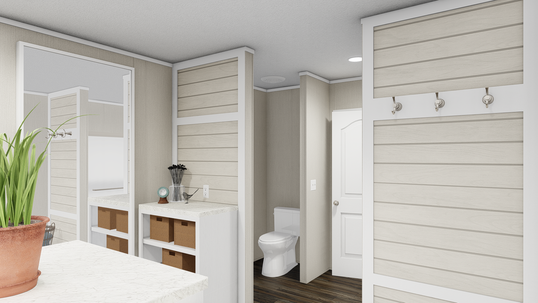 The ULTRA EXCEL ISLAND BREEZE 56' Exterior. This Manufactured Mobile Home features 3 bedrooms and 2 baths.