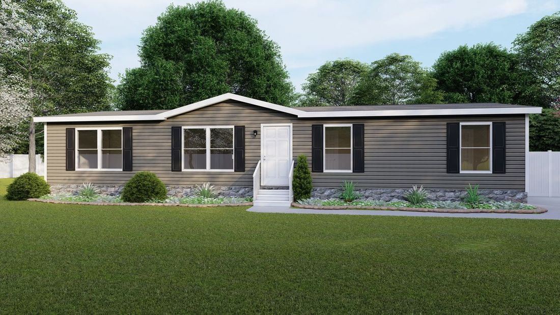 The ULTRA EXCEL 3 BR 28X56 Exterior. This Manufactured Mobile Home features 3 bedrooms and 2 baths.