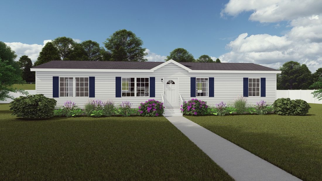 The ULTRA PRO 3 BR 28X56 Exterior. This Manufactured Mobile Home features 3 bedrooms and 2 baths.