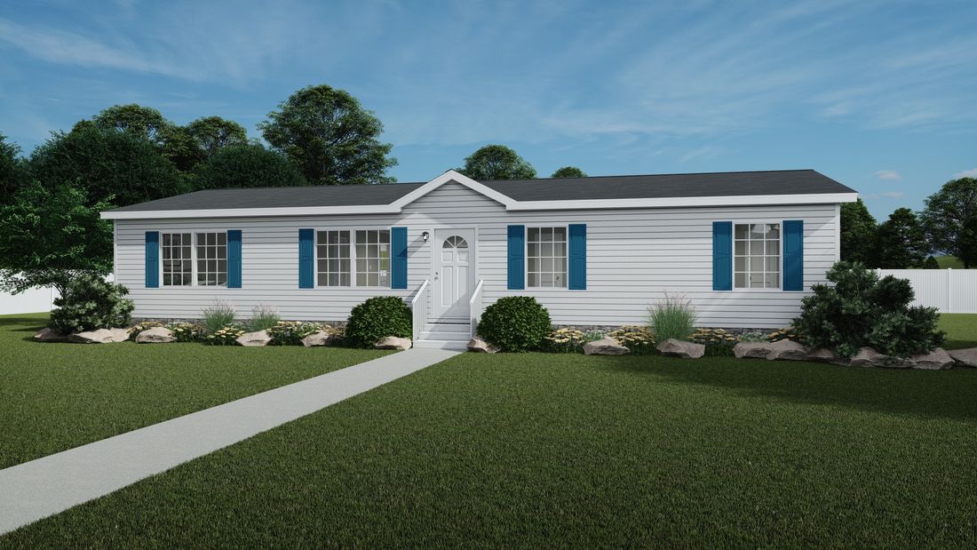 The ULTRA PRO 4 BR 28X56 Exterior. This Manufactured Mobile Home features 4 bedrooms and 2 baths.