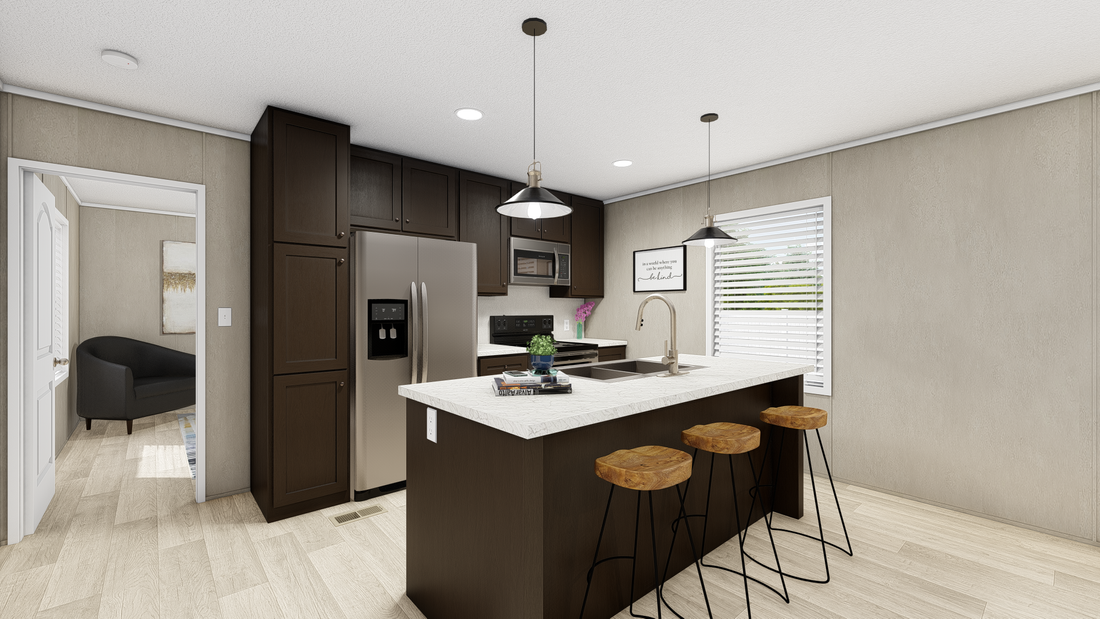 The ULTRA EXCEL FLEX 16X76 Kitchen. This Manufactured Mobile Home features 3 bedrooms and 2 baths.