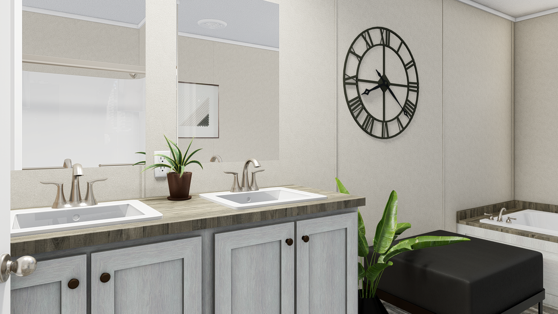 The ULTRA PRO BIG BOY 4 BR 32X76 Primary Bathroom. This Manufactured Mobile Home features 4 bedrooms and 2 baths.