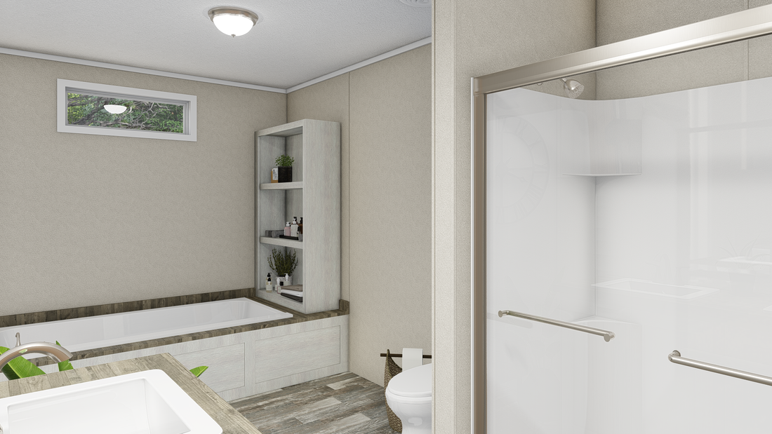 The ULTRA PRO BIG BOY 4 BR 32X76 Primary Bathroom. This Manufactured Mobile Home features 4 bedrooms and 2 baths.