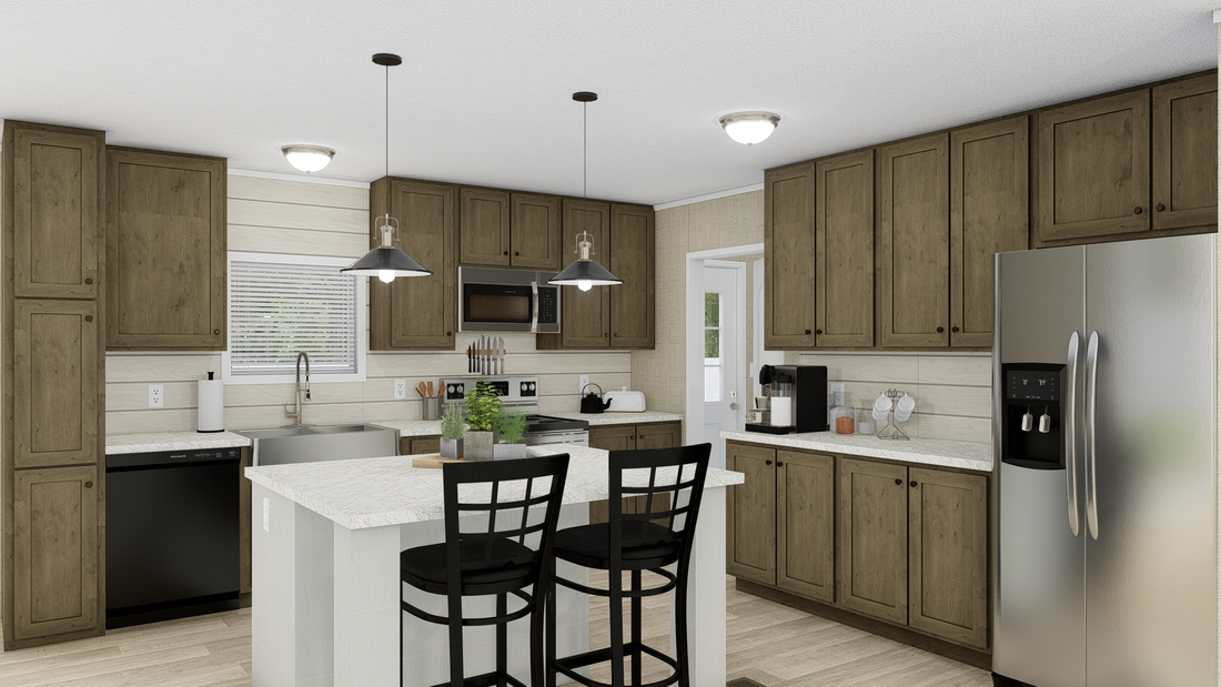 The ULTRA PRO BIG BOY 5 BR 32X76 Kitchen. This Manufactured Mobile Home features 5 bedrooms and 2 baths.
