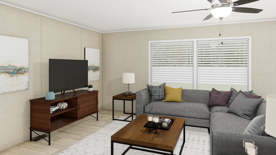 The ULTRA PRO BIG BOY 5 BR 32X76 Living Room. This Manufactured Mobile Home features 5 bedrooms and 2 baths.
