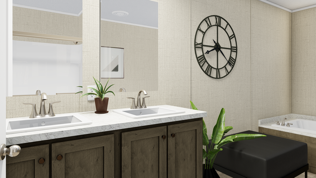The ULTRA PRO BIG BOY 5 BR 32X76 Primary Bathroom. This Manufactured Mobile Home features 5 bedrooms and 2 baths.