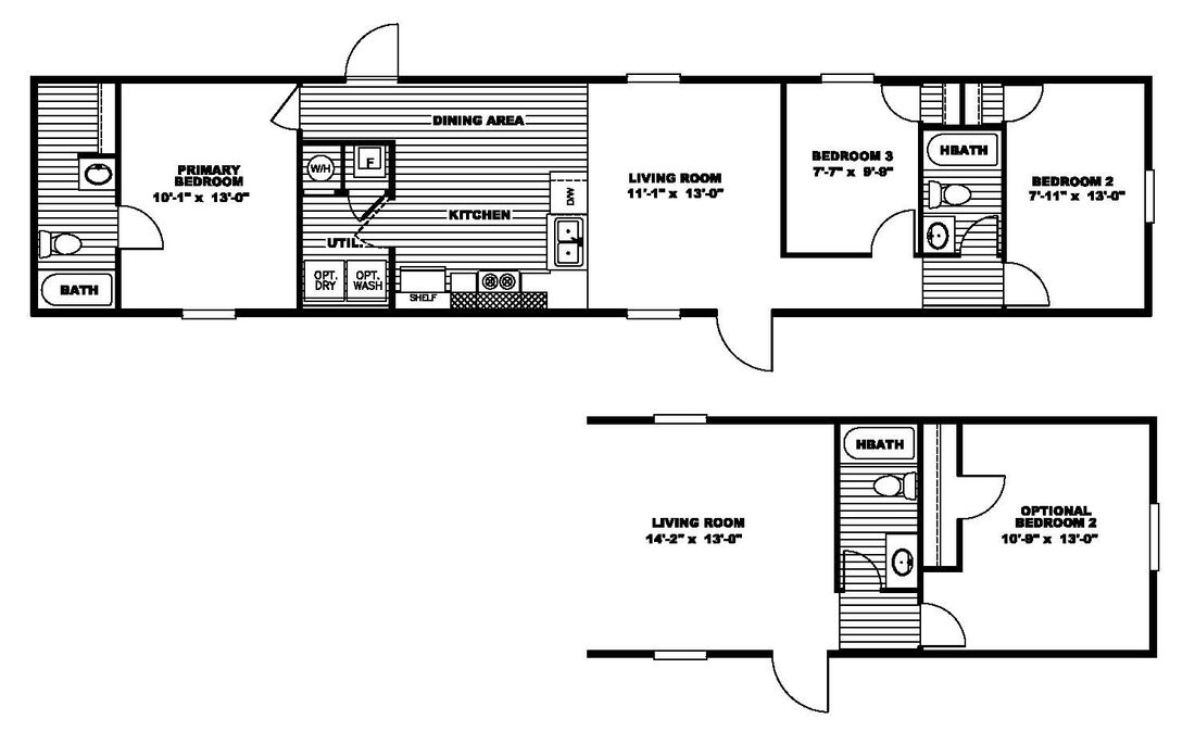 The ULTRA  14X64 Floor Plan